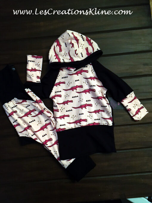 Ensemble Hoodie & pantalon évolutif alligator