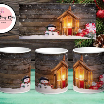 Tasses à Café Noël (Mug) en céramique avec chalet