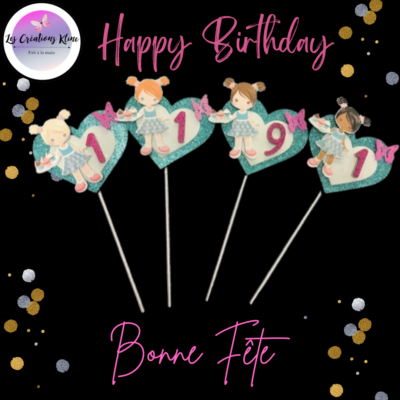 Topper gâteau Numérotés