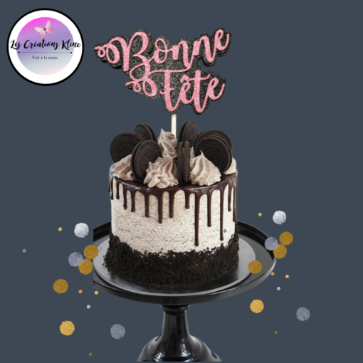 Cake Topper "Bonne fête / Happy Birthday" - Image 7