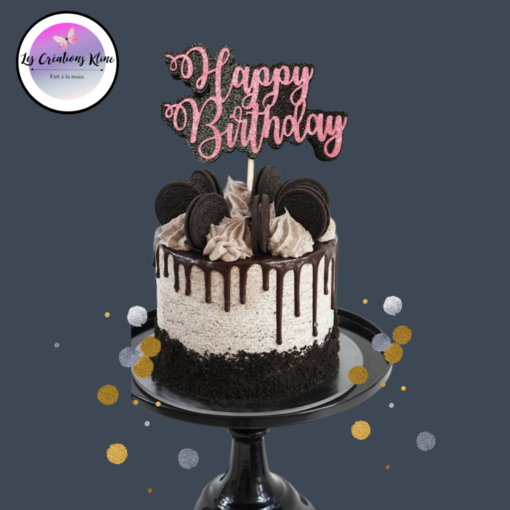 Cake Topper "Bonne fête / Happy Birthday" - Image 8