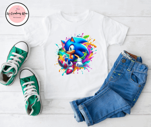 T-Shirt Enfant – Motif Sonic – Image 4