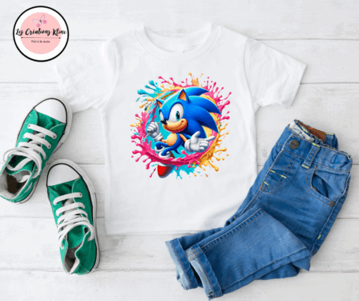 T-Shirt Enfant – Motif Sonic – Image 2