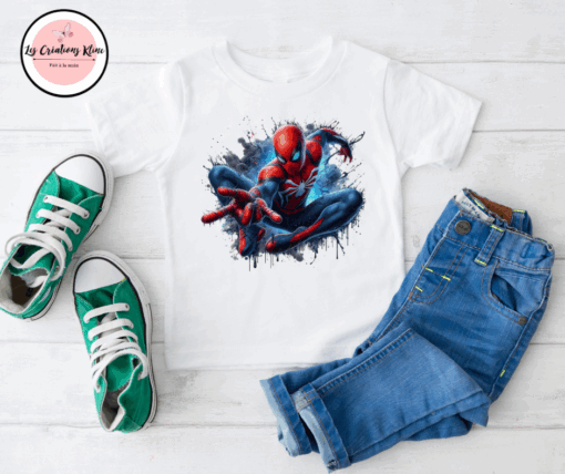 T-Shirt Enfant – Motif Spiderman – Image 2