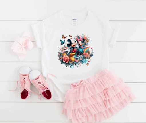 T-Shirt Enfant – Motif Mickey & Minnie Mouse – Image 3