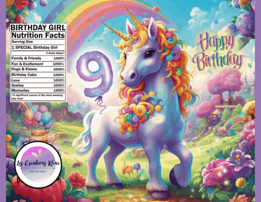 Sacs de chips personnalisés – Thème Licorne – Image 9
