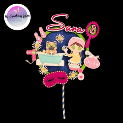 Topper pour gâteau Personnalisé Thème Journée Spa