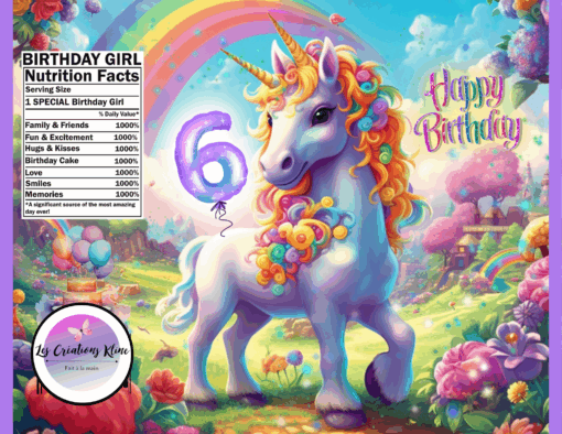 Sacs de chips personnalisés – Thème Licorne – Image 6