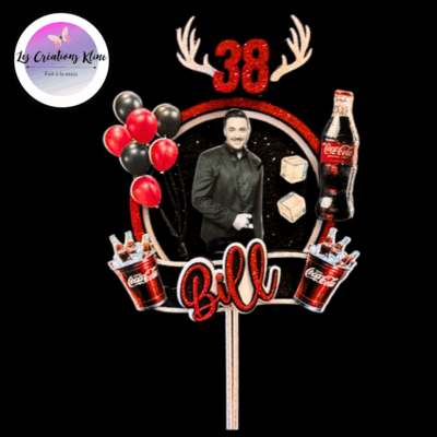 Topper pour gâteau Coca-Cola Rétro