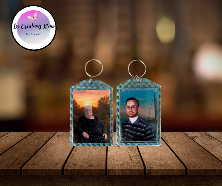 Porte-clé photo personnalisé recto-verso – Image 3