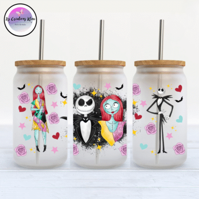 Verre givré avec couvercle en bambou