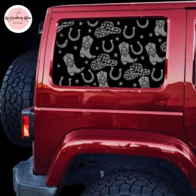 Autocollants pour vitres – Cowboy