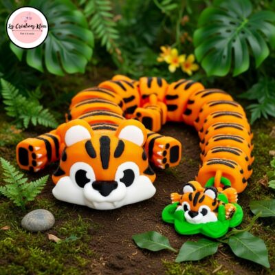 Dragon Tigre 3D et bébé tigre