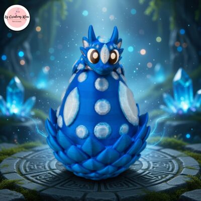 Dragon Cristal 3D avec Oeuf