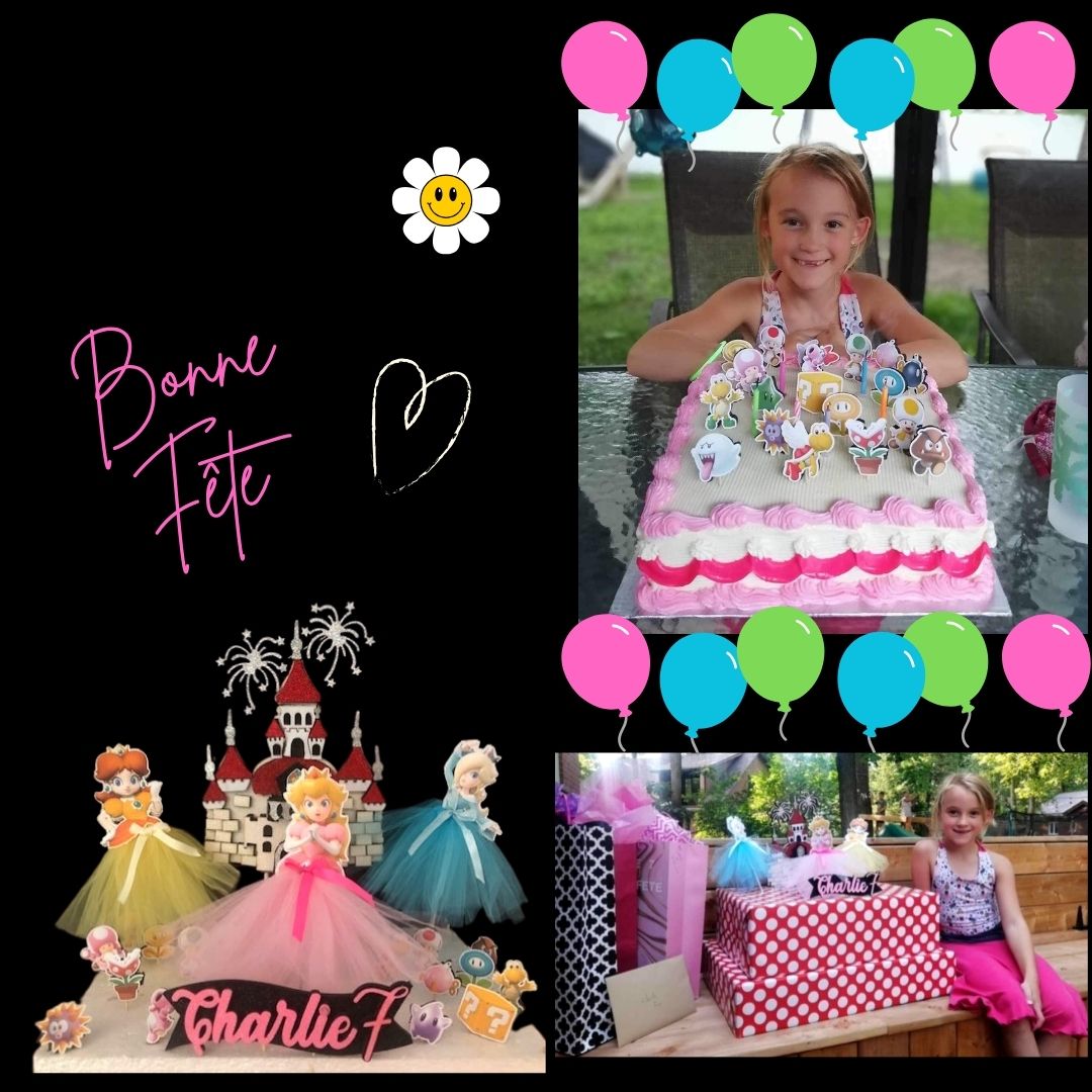 Topper pour gâteau Princesse Peach personnalisé ! – Image 4