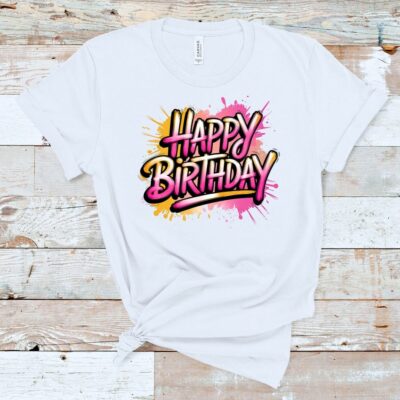 T-Shirts Happy Birthday personnalisés