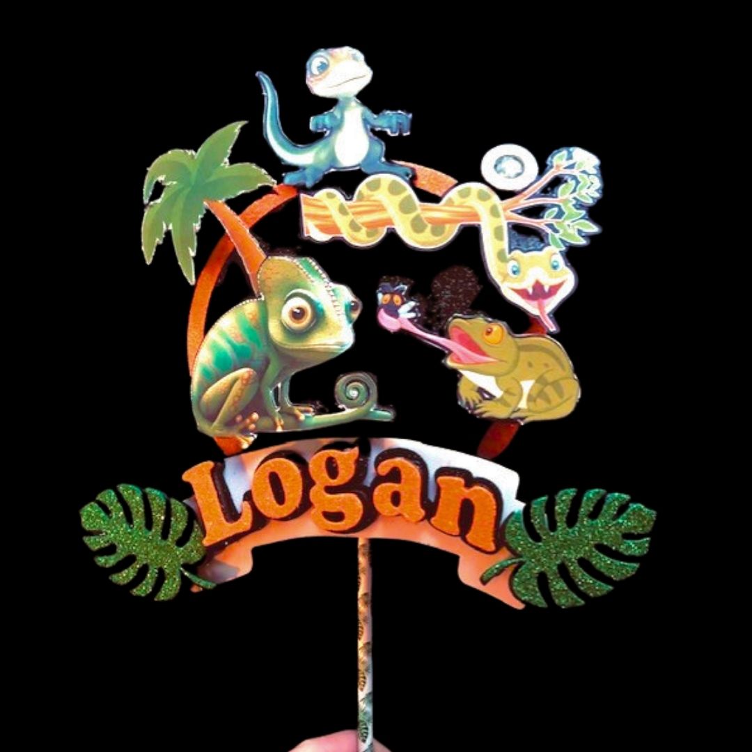 Topper pour gâteau de lézard personnalisés – Image 2
