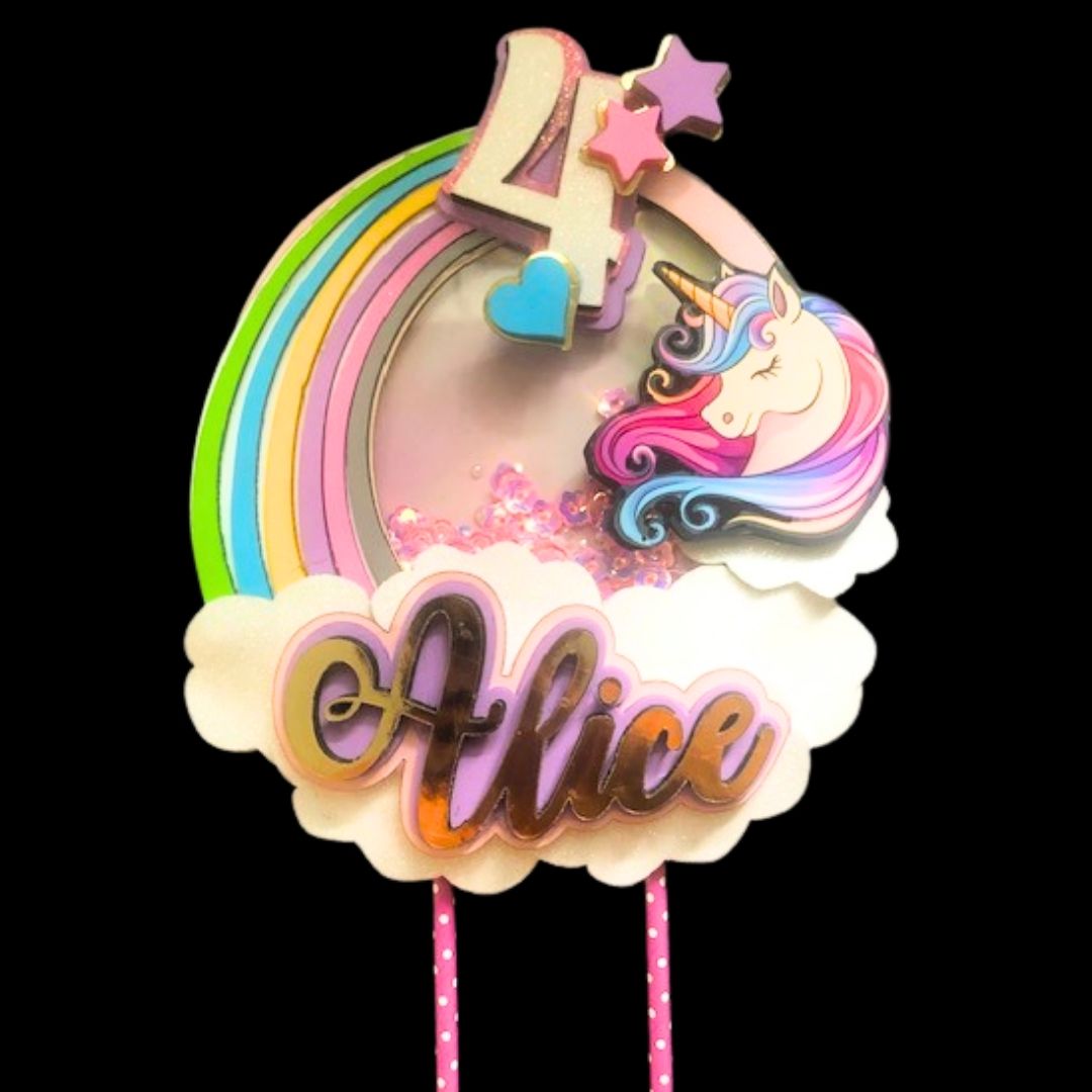 Topper pour gâteau Licorne personnalisé !