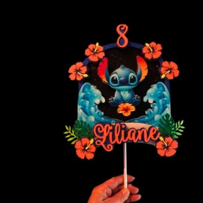 Topper pour gâteau Personnalisé Stitch