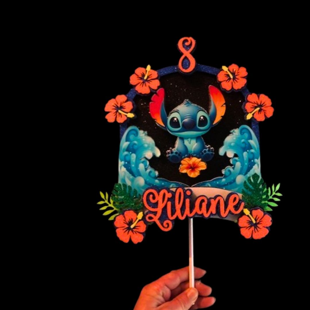 Topper pour gâteau Personnalisé Stitch