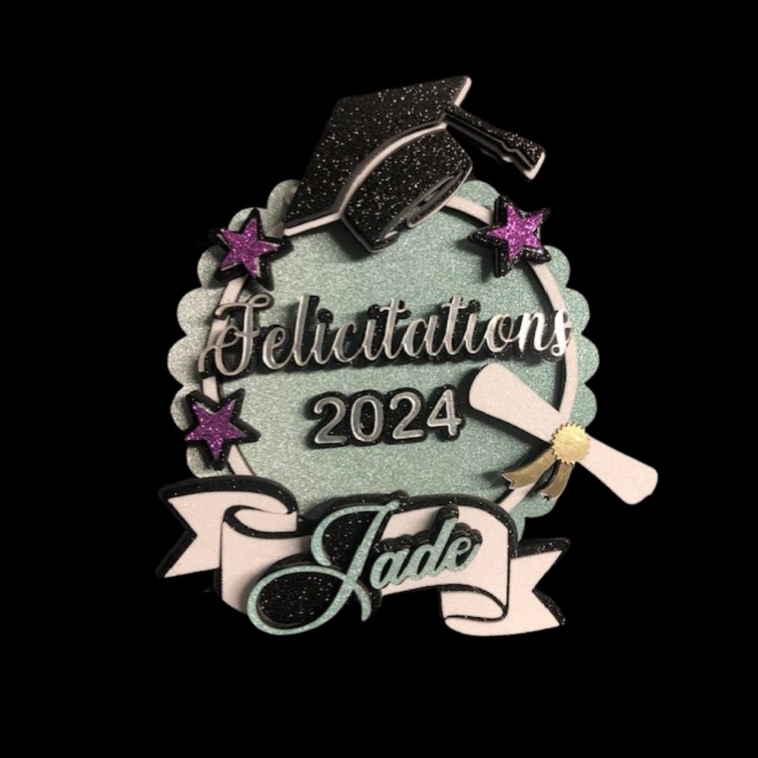Topper pour gâteau Personnalisé Graduation !