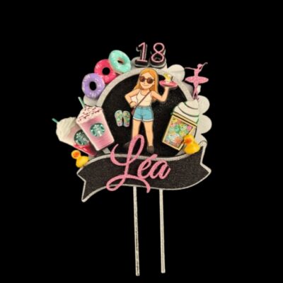 Topper pour gâteau Personnalisé Thème Starbucks