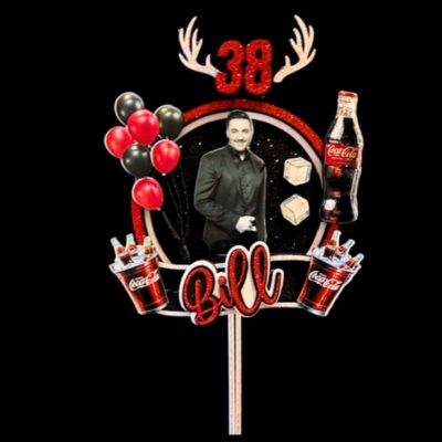 Topper pour gâteau Coca-Cola Rétro