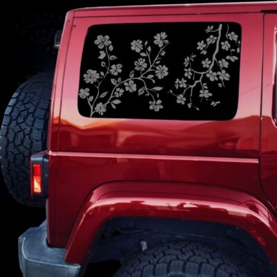 Autocollants vitres – Branche de Fleurs de Cerisier