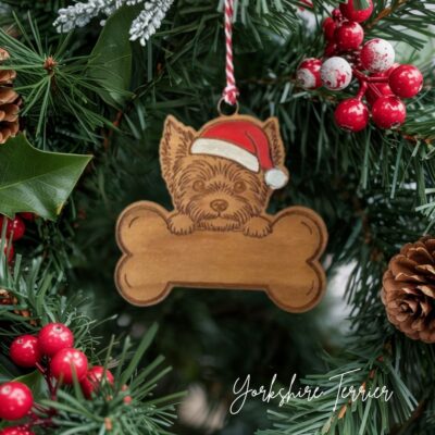 Ornement de Noël pour Chien – Gravé au Laser et Personnalisé