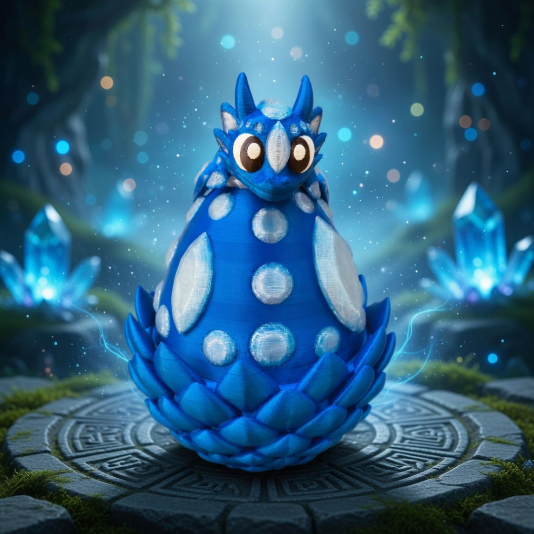 Dragon Cristal 3D avec Oeuf
