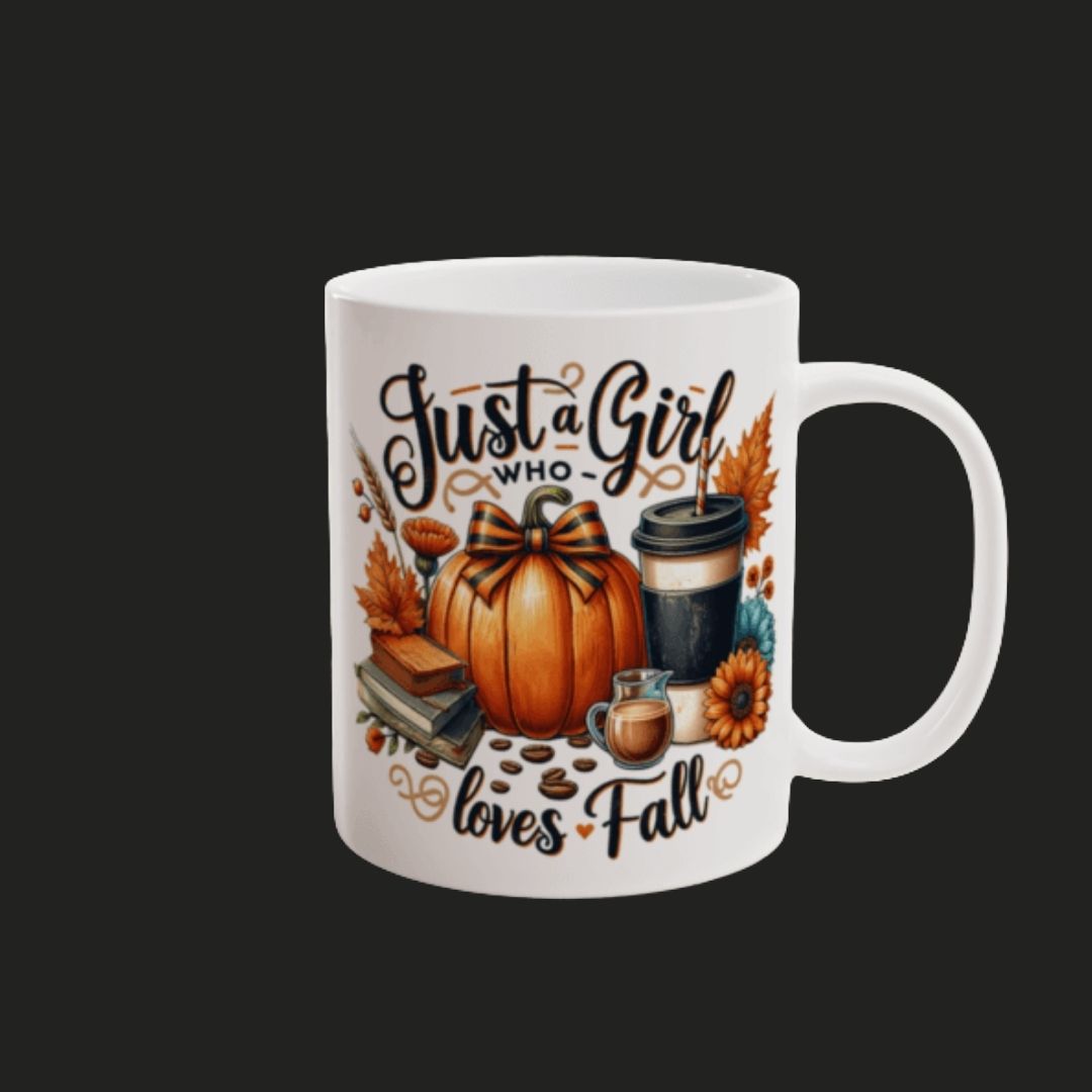 Tasses à Café (Mug) Just a Girl loves fall