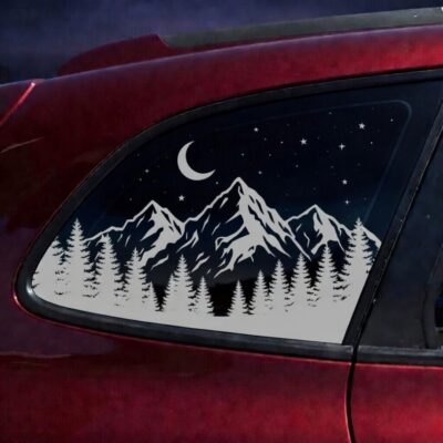 Autocollants vitres – Paysage de Montagne