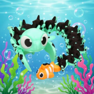 Dragon Tortue Poisson 3D