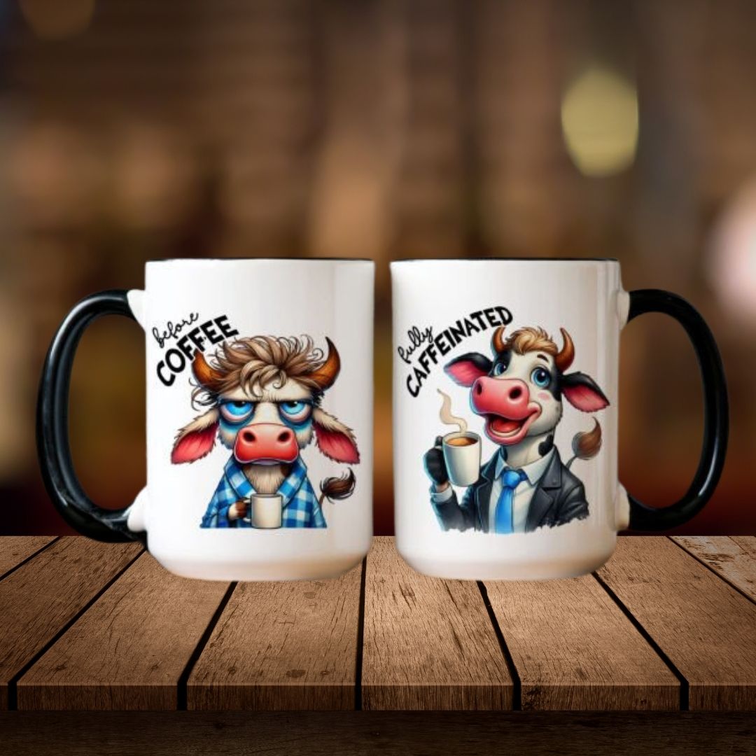 Tasse à Café (Mug) – M. Vache Sarcastique Avant le Café