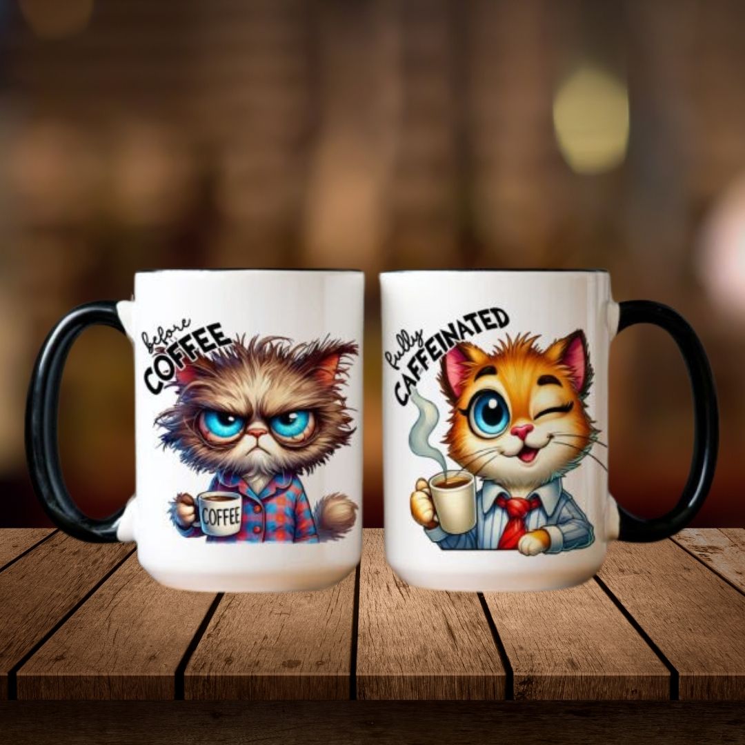 Tasse à Café (Mug) – M. Chat Sarcastique Avant le Café