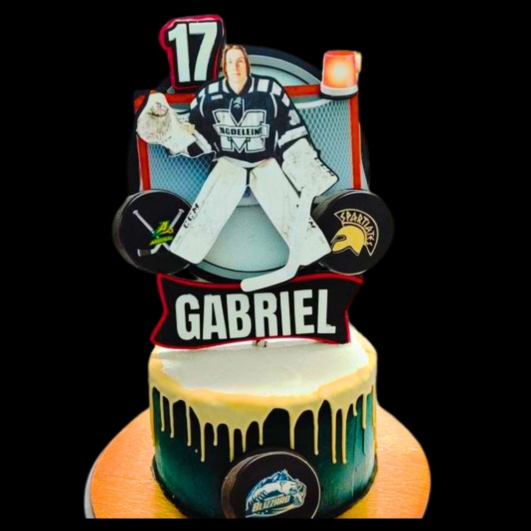 Topper pour gâteau Personnalisé Joueurs de Hockey !