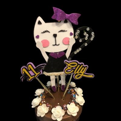 Topper gâteau personnalisé Kittycat