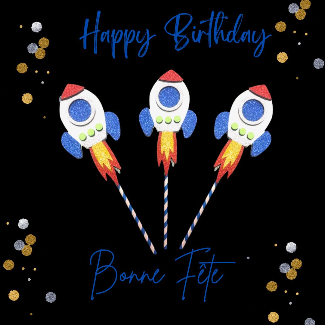 Topper pour gâteau en forme de rocket