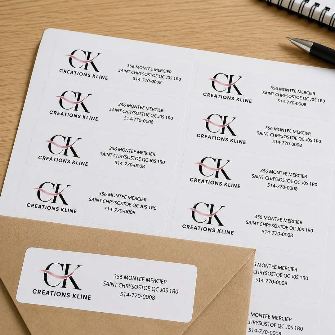Autocollants d’adresses & factures pour entreprises