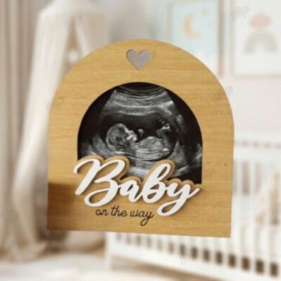 Cadres en bois pour échographie bébé