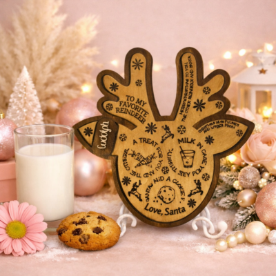 Plateau du Père de Noël assiette chevreuil