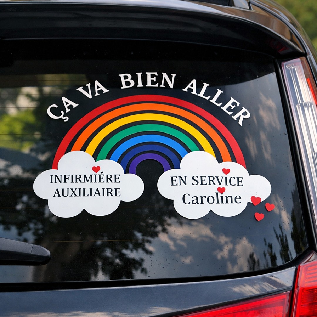 Auto-collants pour auto Arc en ciel