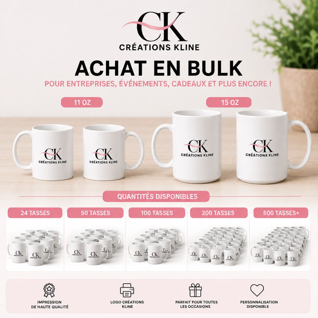 Tasses personnalisées – Stock & produits en lot