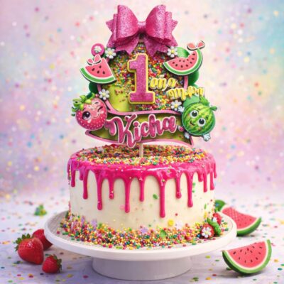 Topper gâteau personnalisé « One in a Melon »