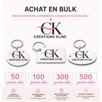 Porte-clés personnalisés en sublimation – Commandes en gros