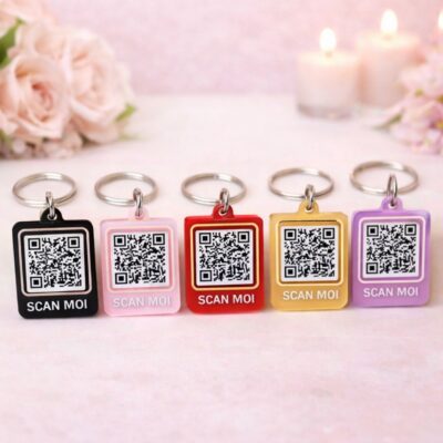 Porte-clé QR personnalisé