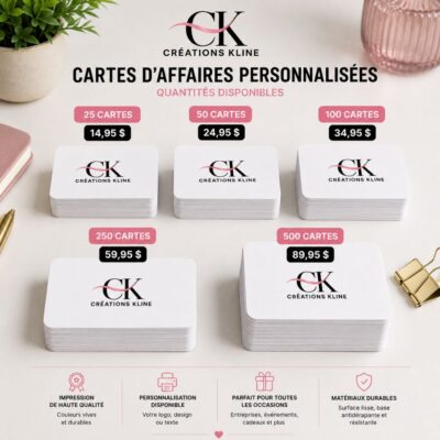 Cartes d'affaires personnalisées