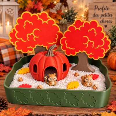 Les petits écureuils – Plateau sensoriel d’automne