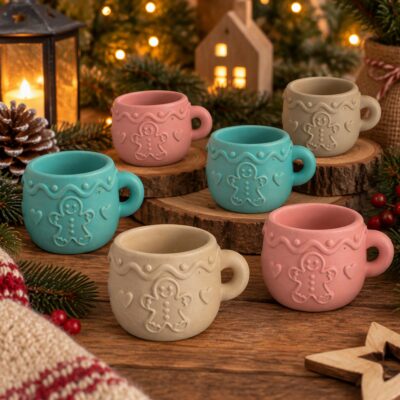 ACCESSOIRES PAIN D’ÉPICES EN 3D – TASSES ET CUILLÈRES SUPPLÉMENTAIRES